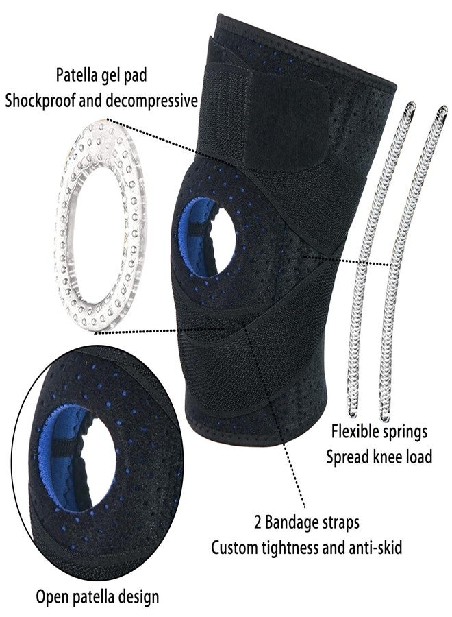 Luwint Youth Kids Neoprene Knee Brace, Open Patella Stabilizer with Adjustable Straps Knee Pads Support for Arthritis, ACL, Relieves Pain, Basketball, Sports, 1 Piece (Black) - Image 3