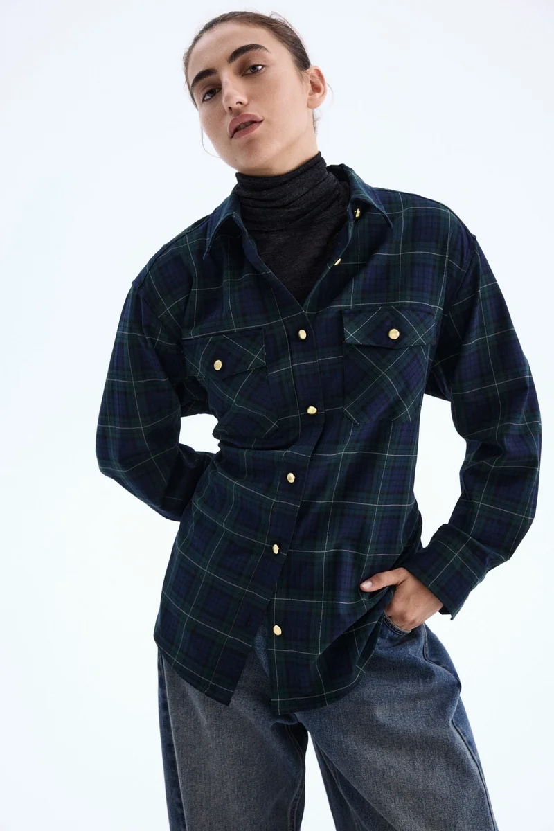 H&M Oversized flannel shirt