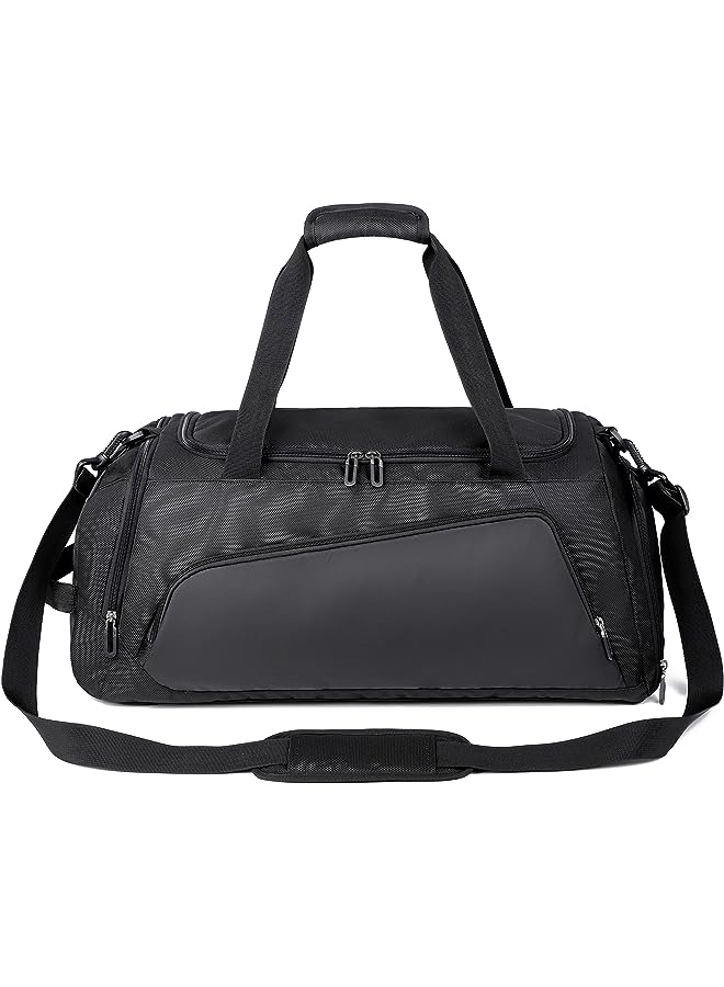 IAF Bag Fitness Workout Sports Bag with Wet Pocket Shoes Travel bag Compartment, Water Resistant Overnight Weekender Duffel Bag Fitness Bag WVLIROD (Black) - Image 1