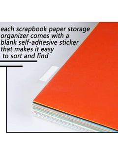 Teling 12 X 12 Scrapbook Paper Storage Organizer Clear Top Loading Files Plastic Paper Holder With Customizable Tabs For Holding Paper Photos Vinyl Paper Scrapbook Paper (40 Set)  - Image 3