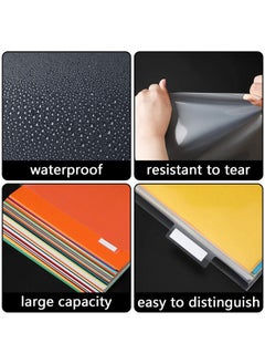 Teling 12 X 12 Scrapbook Paper Storage Organizer Clear Top Loading Files Plastic Paper Holder With Customizable Tabs For Holding Paper Photos Vinyl Paper Scrapbook Paper (40 Set)  - Image 4