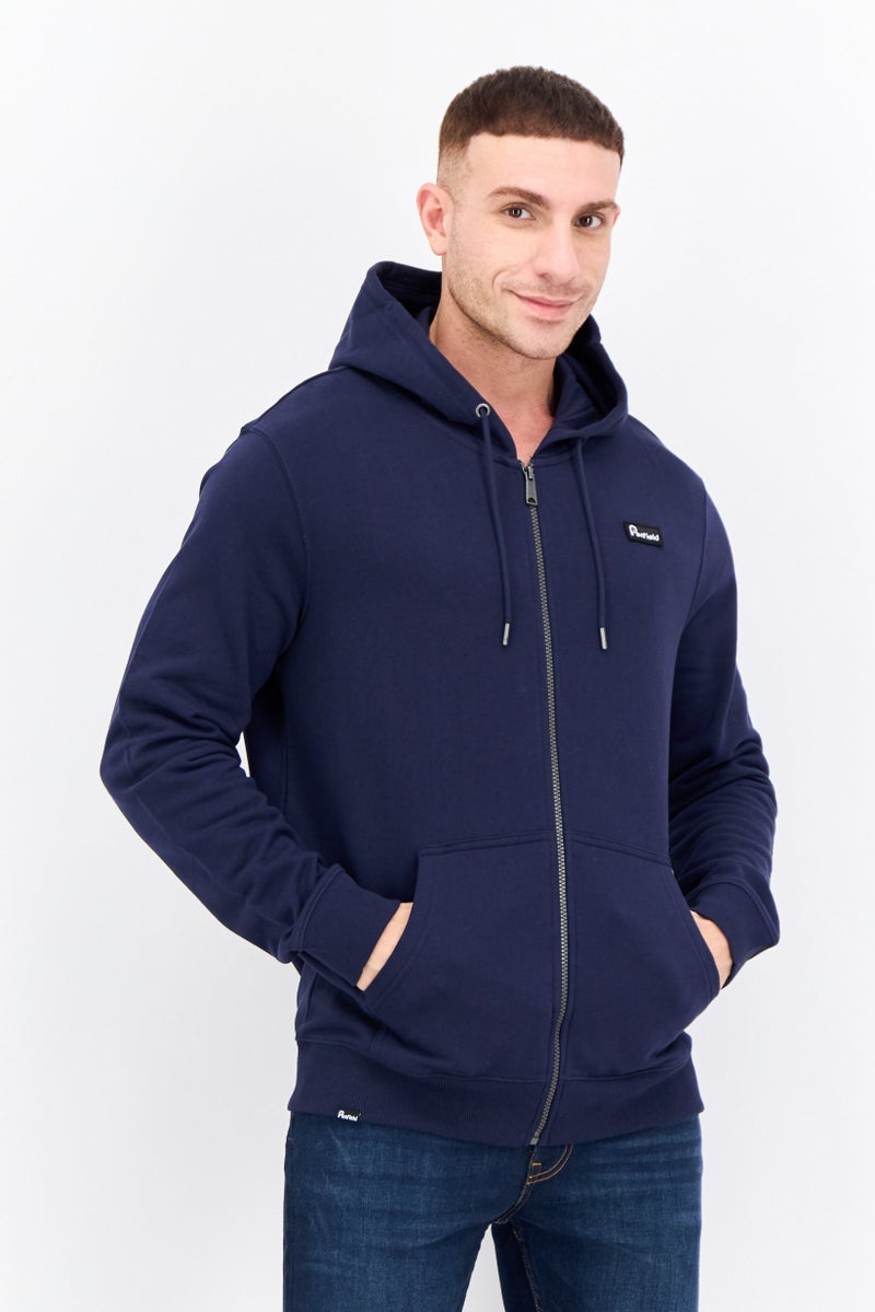 Penfield Men Hooded Brand Logo Long Sleeves Sweatshirt, Navy - Image 1