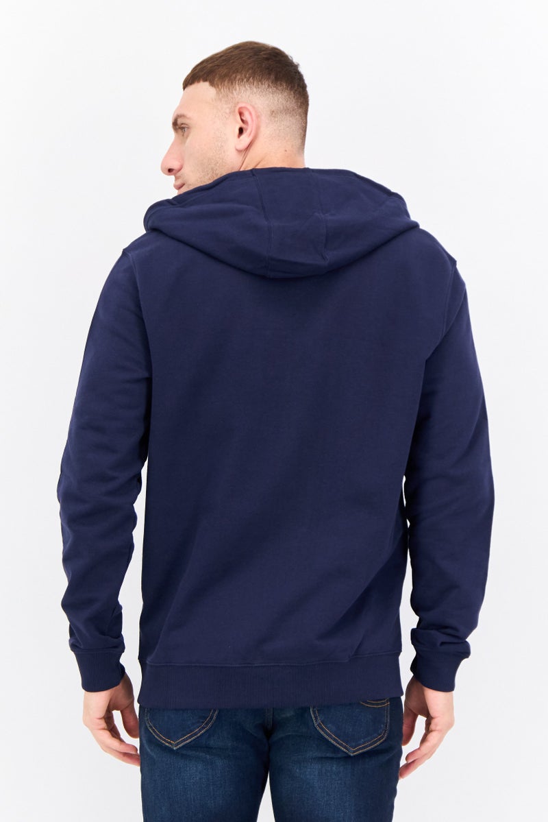 Penfield Men Hooded Brand Logo Long Sleeves Sweatshirt, Navy - Image 3