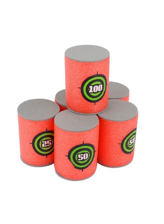 EKIND 6 Pcs Foam Can Target Compatible For Nerf Elite Series Blasters Kids Toy - Image 2