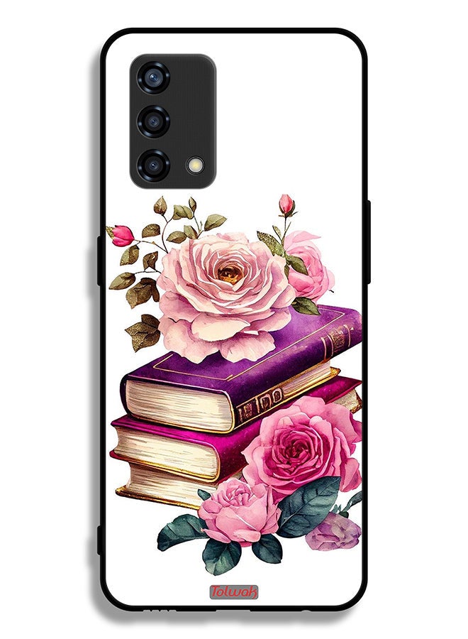 Tolwak Oppo Reno6 Lite Protective Case Cover Roses And Books - Image 2