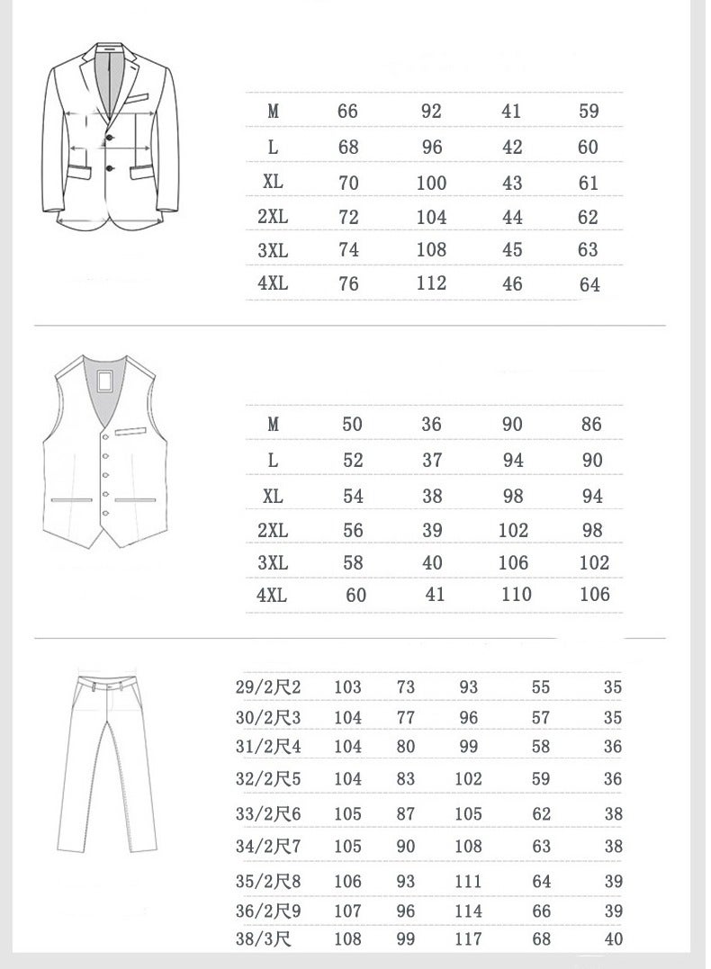 KUYING New Slim Fit Suit Three Piece Set  - Image 2