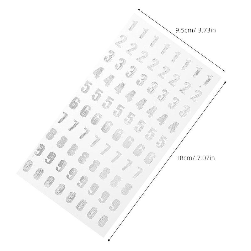 Metallic Silver Alphabet Number Stickers for DIY Crafts Scrapbooking Phone Case Decoration - Image 3