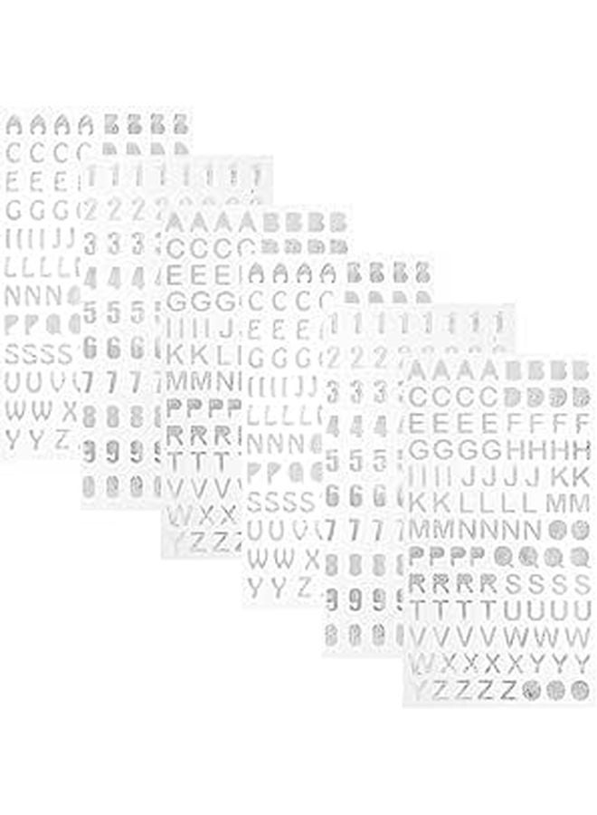 Metallic Silver Alphabet Number Stickers for DIY Crafts Scrapbooking Phone Case Decoration - Image 1