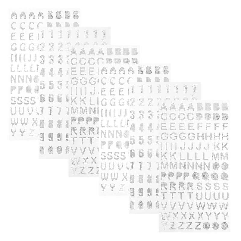 Metallic Silver Alphabet Number Stickers for DIY Crafts Scrapbooking Phone Case Decoration - Image 2