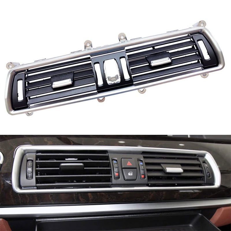 Goodithy Dashboard Middle AC Vent Grille Outlet Cover Front Center Air Conditioning Vent Grille Panel Replacement For BMW 5 Series GT F07 2010 2011 2012 2013 2014 2015 2016 2017 Middle B