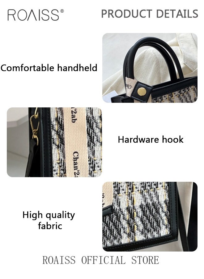 roaiss - Women Woolen Mini Handbag Commuter Niche Crossbody Bag with Simple and Minimalist Design Chic Tote Bag for Everyday Use - Image 1