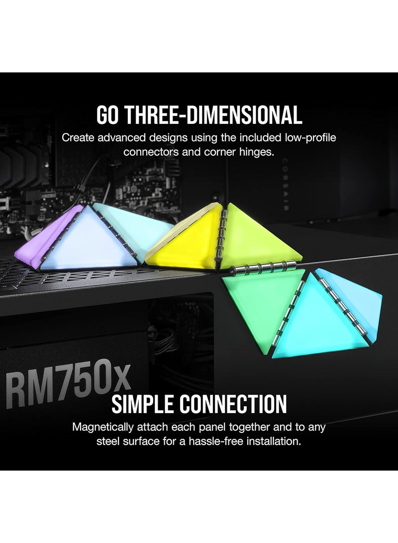 Corsair iCUE LC100 Smart Case Lighting Triangles, 9x Tile Starter Kit - Image 5