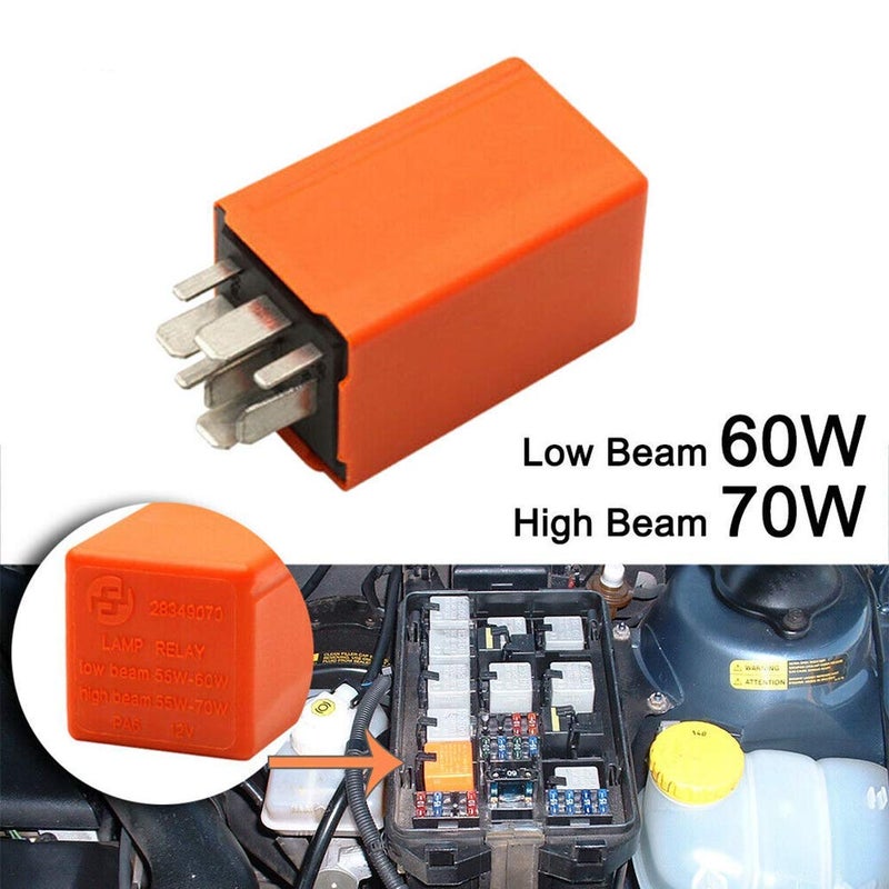 RDBS 12v Headlight Relay Control Replacement Fit for Saab 9-5 9-3 9000 900#4109070 Bulbs Electronic Fix Accessories Lamp Yellow Relay - Image 3