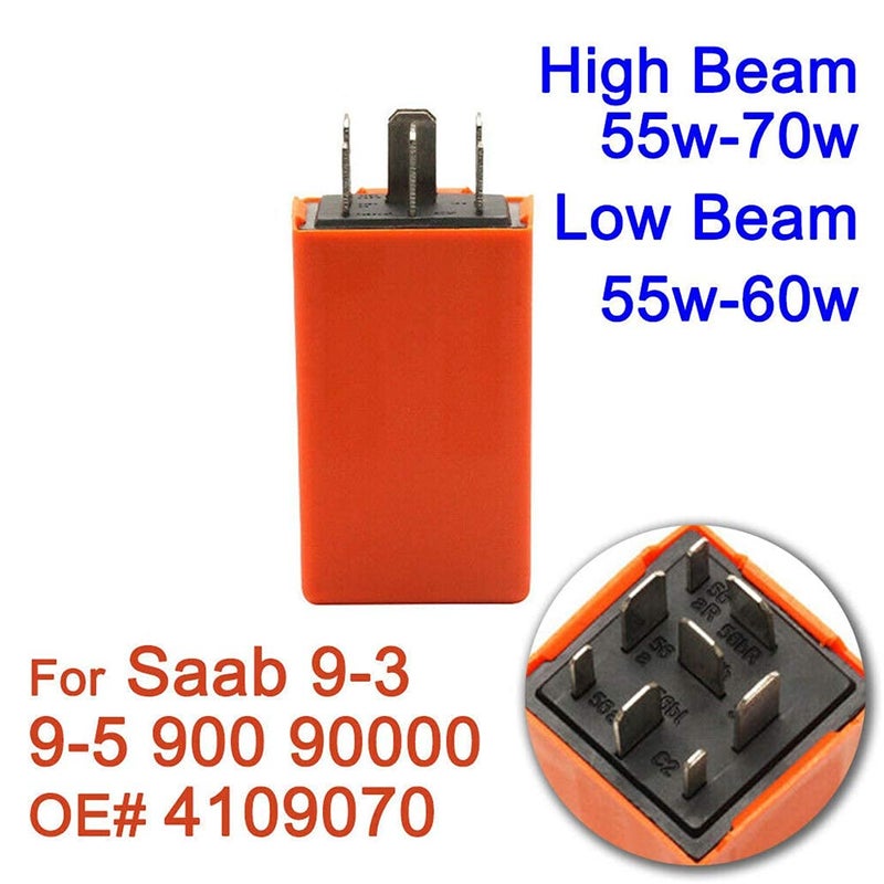 RDBS 12v Headlight Relay Control Replacement Fit for Saab 9-5 9-3 9000 900#4109070 Bulbs Electronic Fix Accessories Lamp Yellow Relay - Image 4