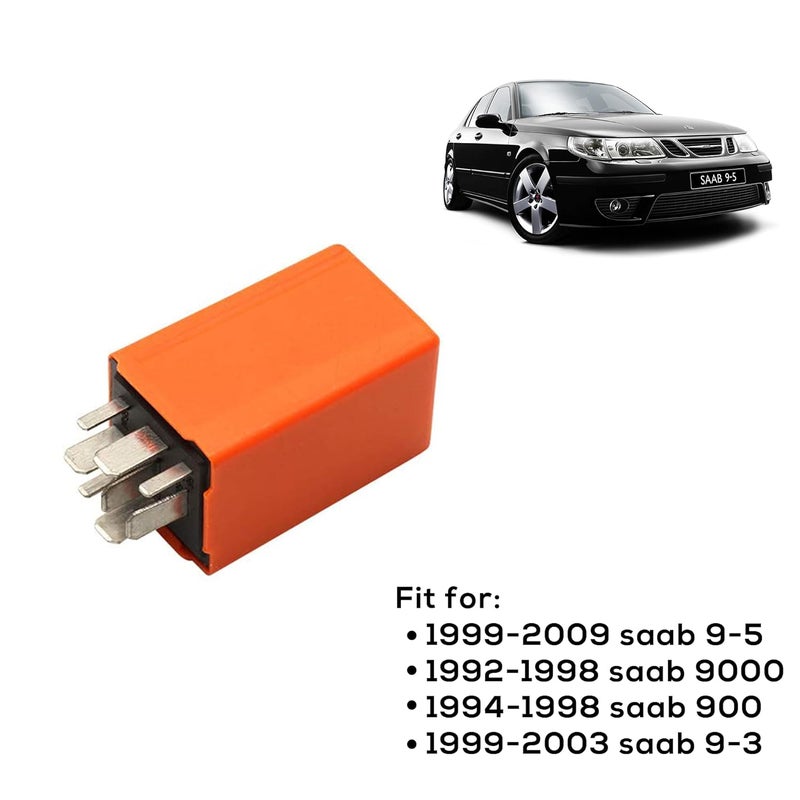 RDBS 12v Headlight Relay Control Replacement Fit for Saab 9-5 9-3 9000 900#4109070 Bulbs Electronic Fix Accessories Lamp Yellow Relay - Image 2
