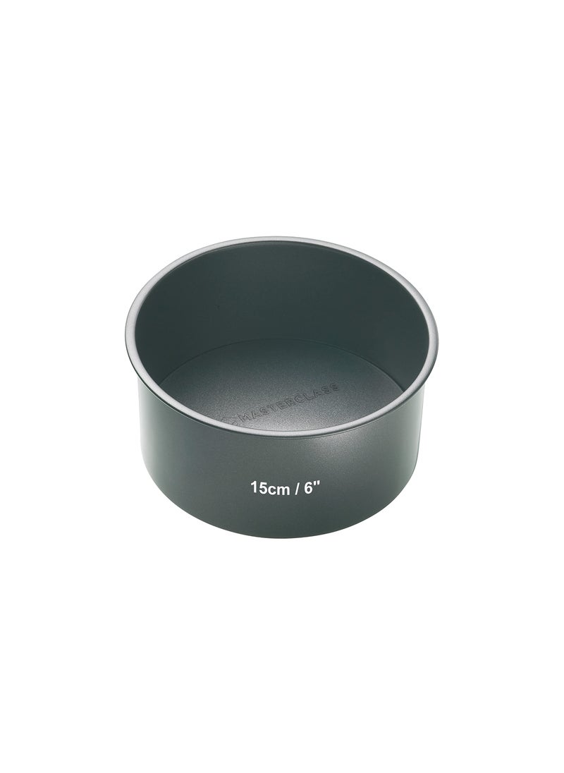 Master Class MasterClass 15 cm Deep Cake Tin with PFOA Free Non Stick and Loose Bottom 1 mm Carbon Steel 6 Inch Small Round Pan 