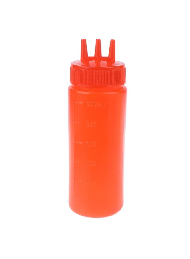 3 Hole Squeeze Bottle Sauce Vinegar Oil Ketchup Gravy Cruet Condiment Dispenser 