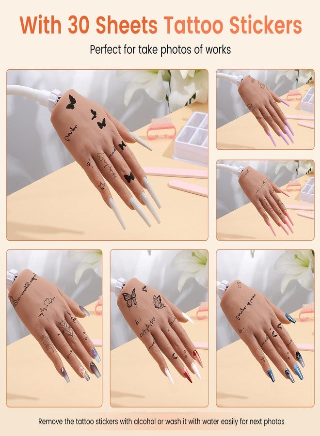 Wilfniee Silicone Practice Hand for Acrylic Nails- Flexible Right Hand for Beginners - Image 3