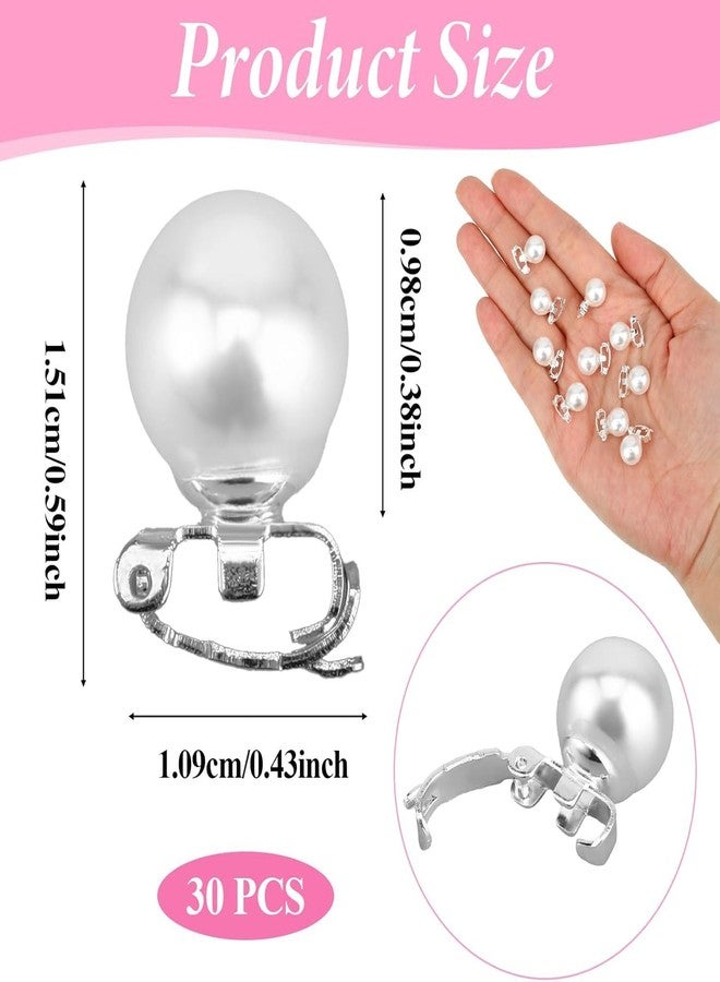 ECLATE ACCESSORIES 20 PCS Mini Pearl Hair Clips for Girls Women White Pearl Hair Pins Non Slip Hairpin Cute Hair Barrettes Braid Hair Claw Clips Brides Hair Accessories for Wedding - Image 2