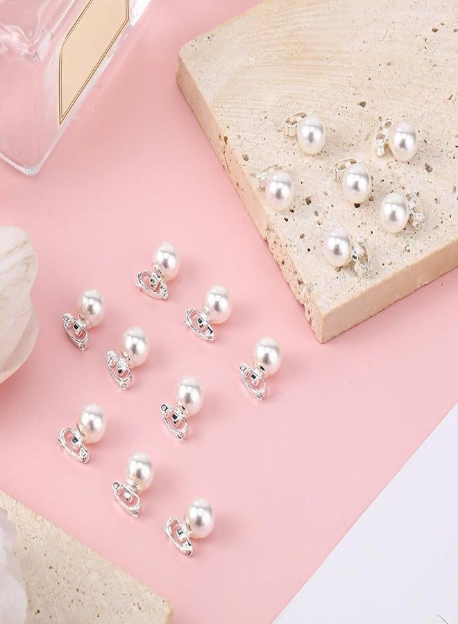 ECLATE ACCESSORIES 20 PCS Mini Pearl Hair Clips for Girls Women White Pearl Hair Pins Non Slip Hairpin Cute Hair Barrettes Braid Hair Claw Clips Brides Hair Accessories for Wedding - Image 3