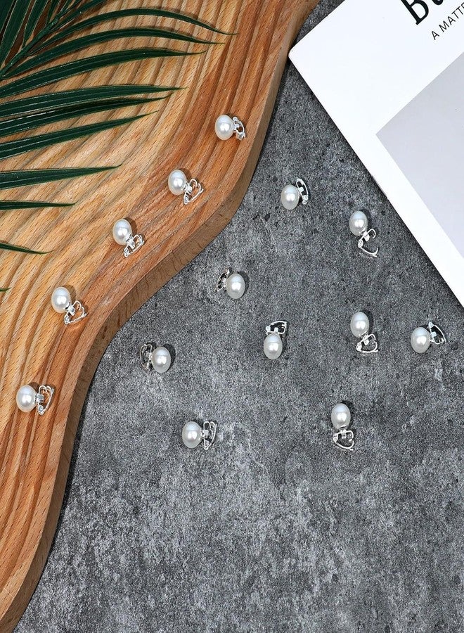 ECLATE ACCESSORIES 20 PCS Mini Pearl Hair Clips for Girls Women White Pearl Hair Pins Non Slip Hairpin Cute Hair Barrettes Braid Hair Claw Clips Brides Hair Accessories for Wedding - Image 5
