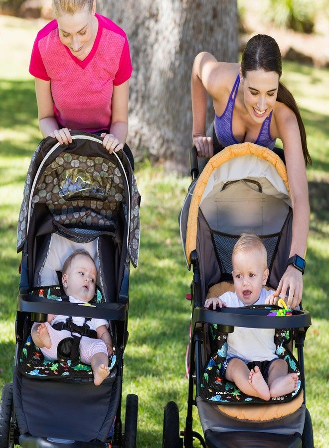 COOLBEBE واقي مقعد السيارة COOLBEBE لتدريب الأطفال على استخدام المرحاض، عبوة من قطعتين، بطانة مقعد السيارة جافة ومقاومة للماء لتدريب الأطفال الرضع والأطفال الصغار على استخدام المرحاض، غطاء وسادة التبول لعربات الأطفال ومقاعد السيارة (ديناصور، قطعتان) - Image 2