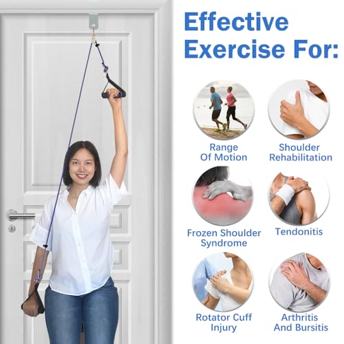 Phantawell Shoulder Pulley for Physical Therapy, Pulleys for Shoulder Rehab Over Door, Shoulder Pulley Over The Door Physical Therapy, Door Pulleys For Physical Therapy, Arm Pulley, Over The Door Pulleys - Image 5