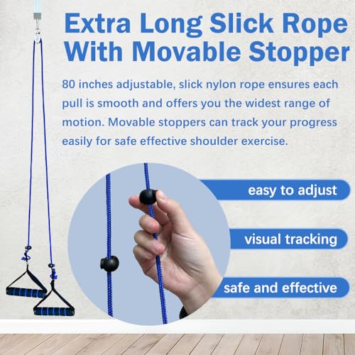 Phantawell Shoulder Pulley for Physical Therapy, Pulleys for Shoulder Rehab Over Door, Shoulder Pulley Over The Door Physical Therapy, Door Pulleys For Physical Therapy, Arm Pulley, Over The Door Pulleys - Image 3