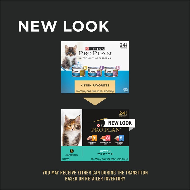 Purina Pro Plan High Protein Wet Kitten Food Variety Pack, DEVELOPMENT Kitten Favorites - (Pack of 24) 3 oz. Cans - Image 2