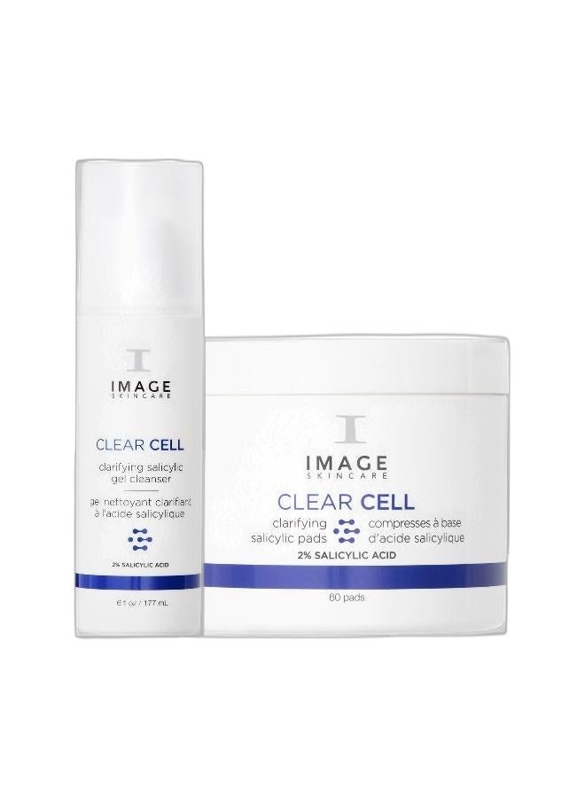 IMAGE SKINCARE Clear Cell Clarifying Duo cleanser 113g & pads 60pcs - Image 1