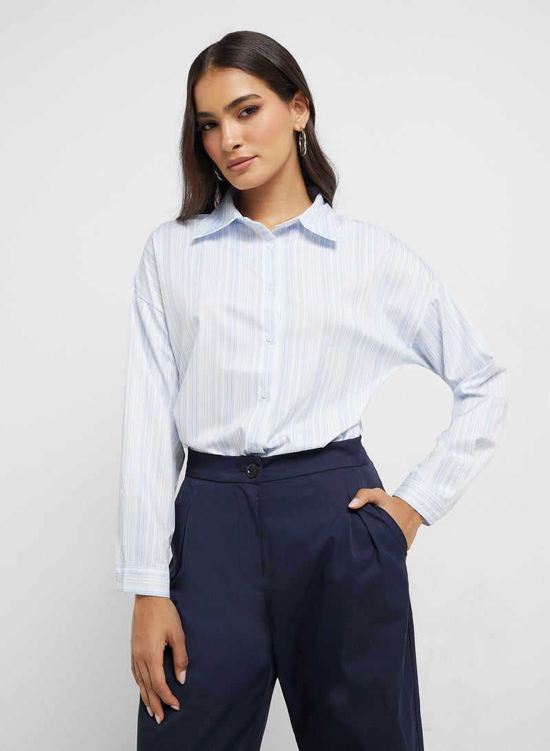 ايلا قميص مخطط بأزرار - Image 1