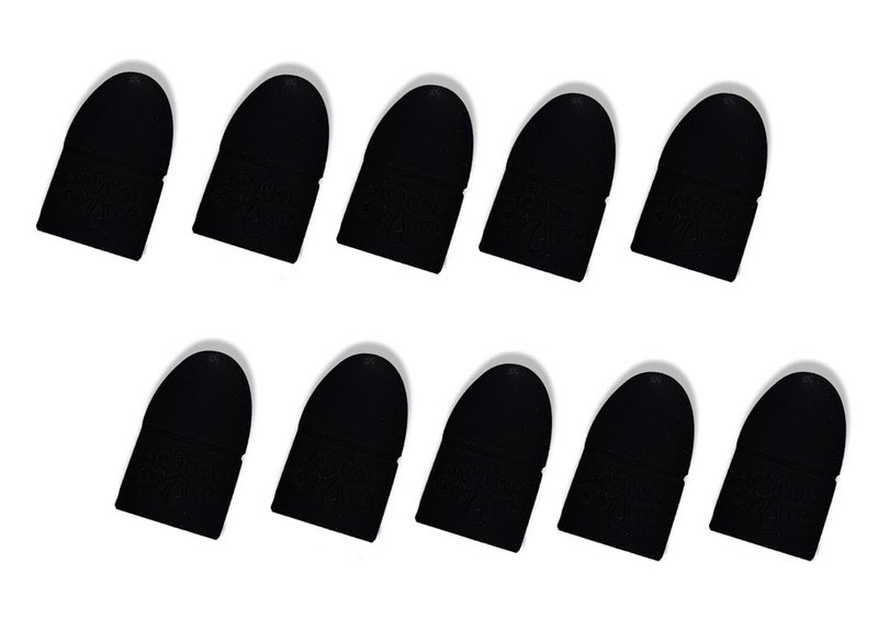 mollensiuer 10Pcs/Set Reusable Silicone Nail Soakers UV Gel Nail Polish Remover Wrap Caps Nail Art Kits (Black) 