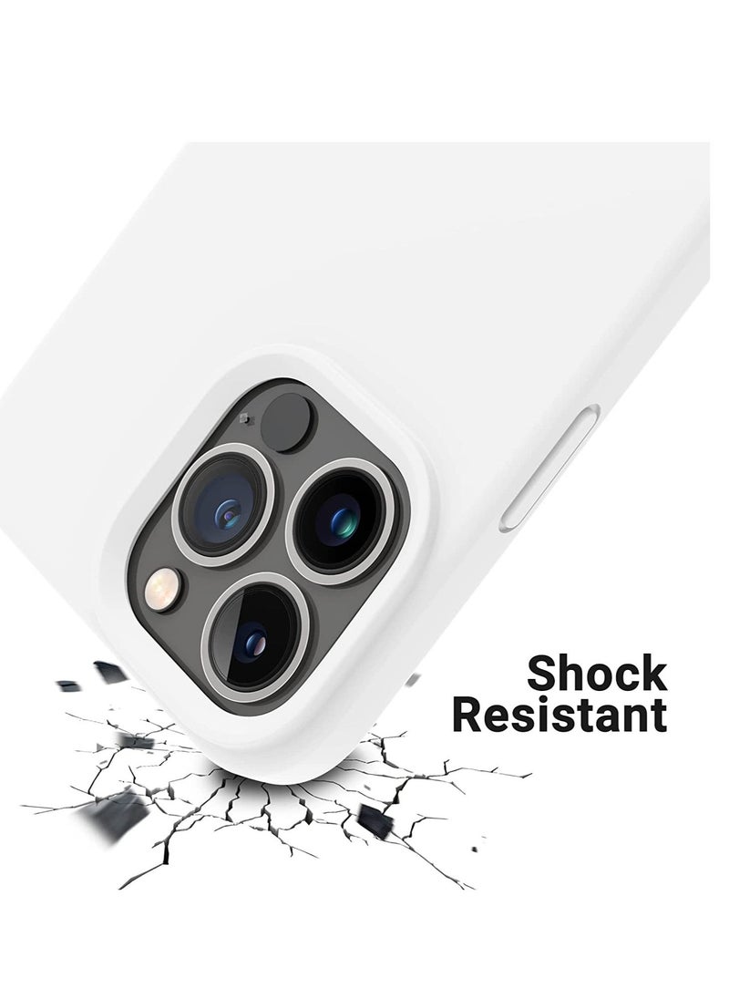 Raxoom Designed for iPhone 14 Pro Max Case, Silicone Shockproof Slim Thin Phone Case for iPhone 14 Pro Max 6.7 inch (White) - Image 5