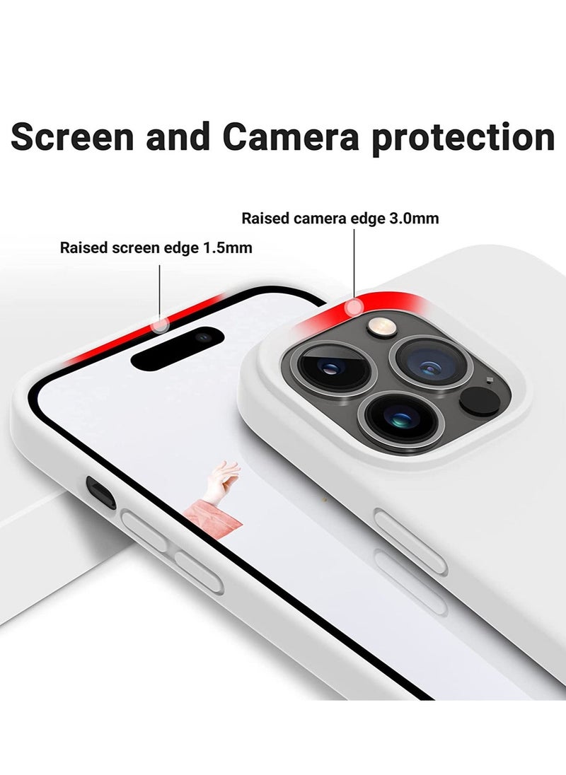 Raxoom Designed for iPhone 14 Pro Max Case, Silicone Shockproof Slim Thin Phone Case for iPhone 14 Pro Max 6.7 inch (White) - Image 4