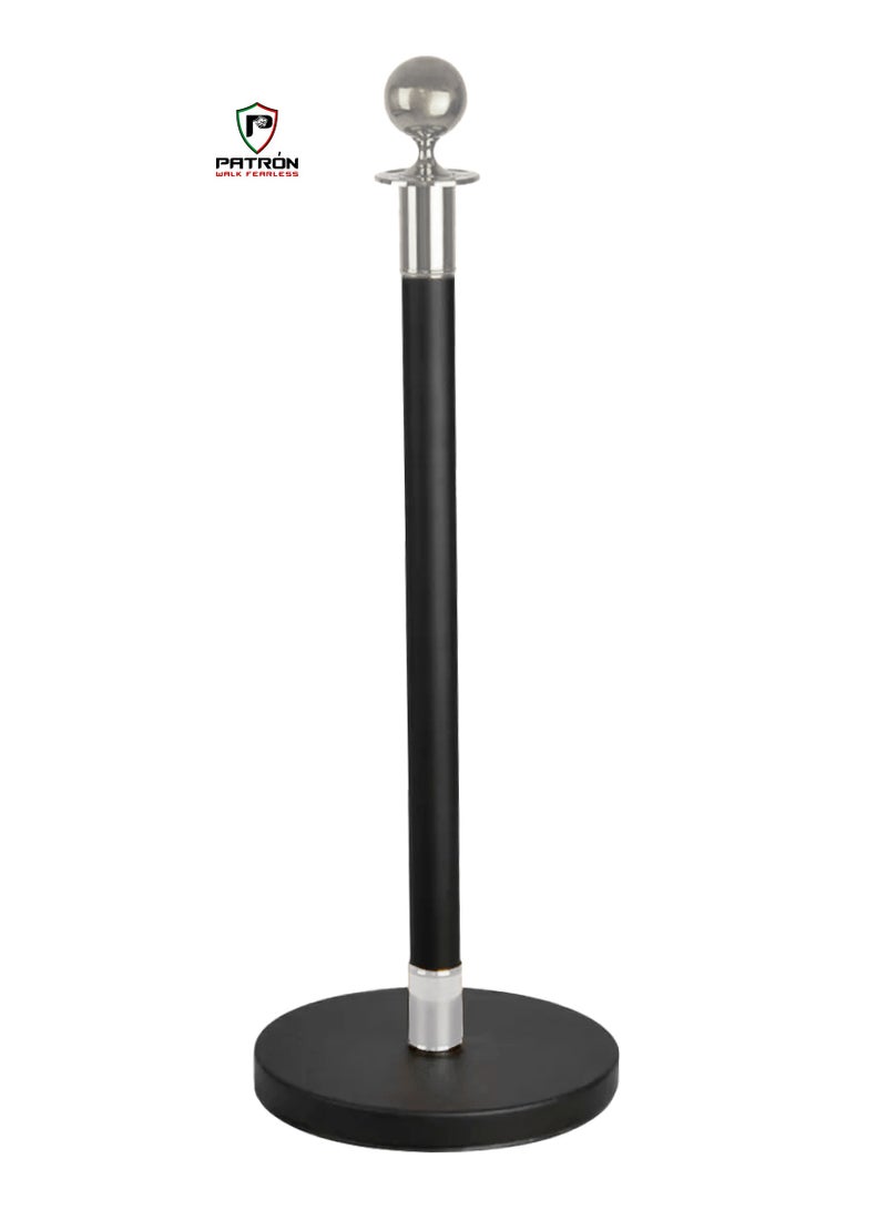 Patron VIP BLACK STANCHION (GOLDEN BALL TOP) 