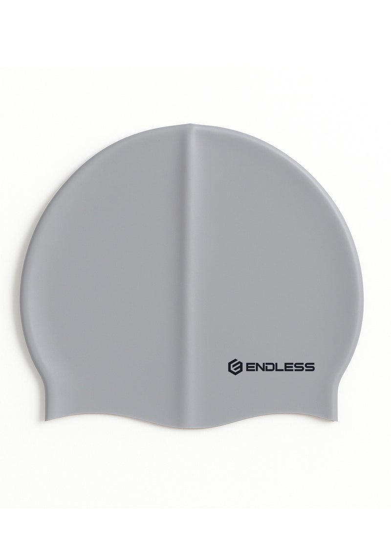 ENDLESS  Comfortable Silicon Swimming Cap with Ergonomic Ear Pockets | Fully Elastic Waterproof Cap for Long and Short Hair with Thicker Edge | For Women and Men - Image 1