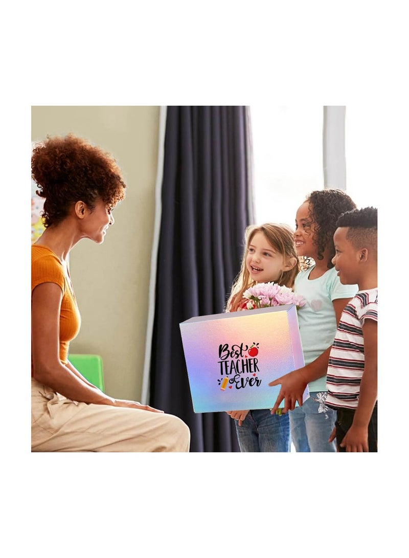 برينت شوب فور مي مجموعة هدايا تقدير المعلم المكونة من 4 قطع - كوب سفر، وحقيبة مستحضرات تجميل، ومجموعة كومبو تيدي بير - هدية شكر للمعلم - هدية لعيد المعلم، والموجهين، والمعلمين - Image 2