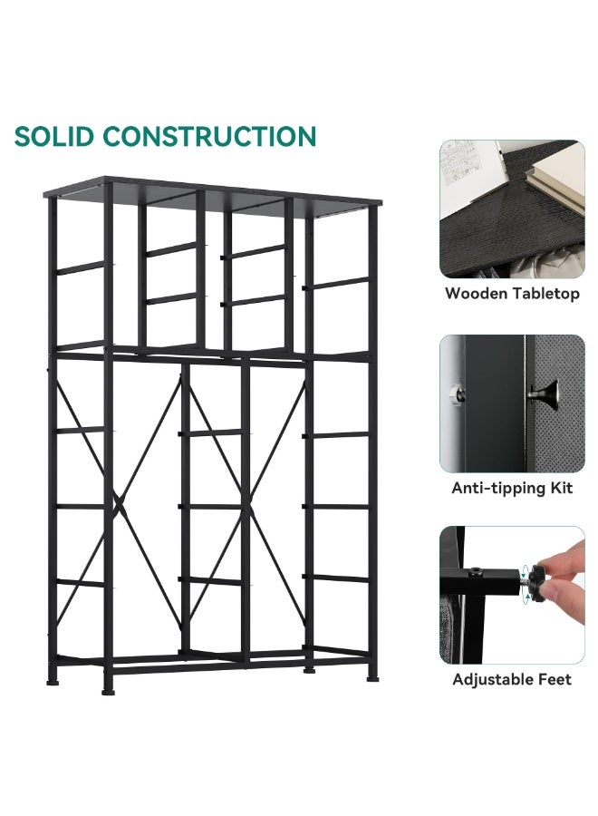 ACPLAY Tall Fabric Dresser with 15 Drawers, Storage Tower with Metal Frame & Wooden Top, Chest Organizer for Bedroom, Closet, Entryway, Living Room  - Image 2