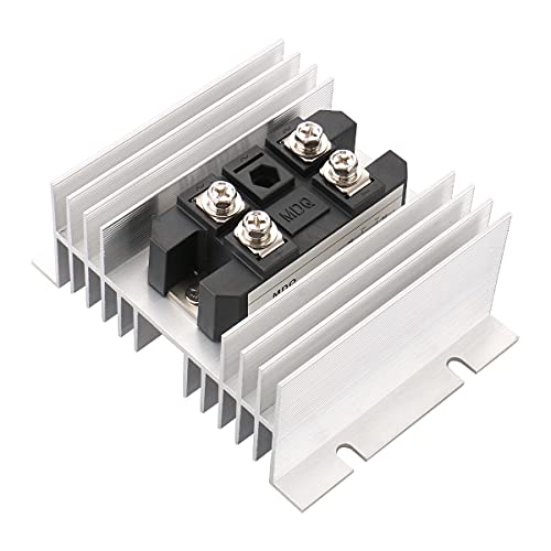 Baomain Bridge Rectifier MDQ-100A, 100A 1600V, Diode Module with Heat Sinks Aluminum - Image 1