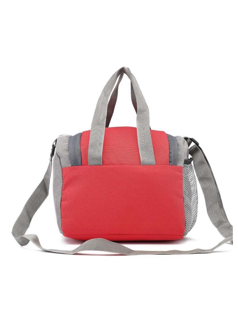 Bayo Polyester Waterproof Lunch Tiffin Bag for School Office & Picnic 5 L (Red) - Image 3