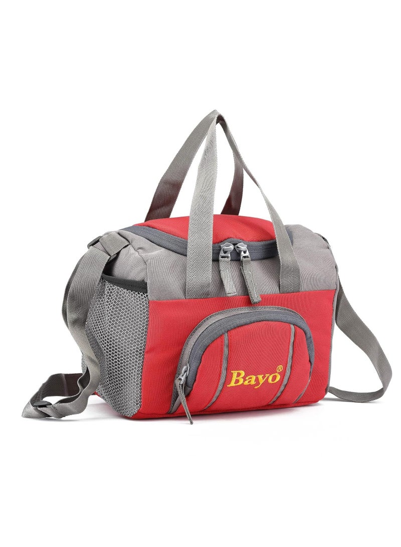 Bayo Polyester Waterproof Lunch Tiffin Bag for School Office & Picnic 5 L (Red) - Image 4