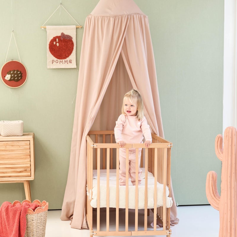 UB-STORE Nougat Kids Bed Canopy for Child Bedroom | Nursery Crib Hanging Curtain | Baby Mosquito Net Bedding for Girls Play Room Decoration | Reading Nook Canopies Toddler Dome Tent - Image 1