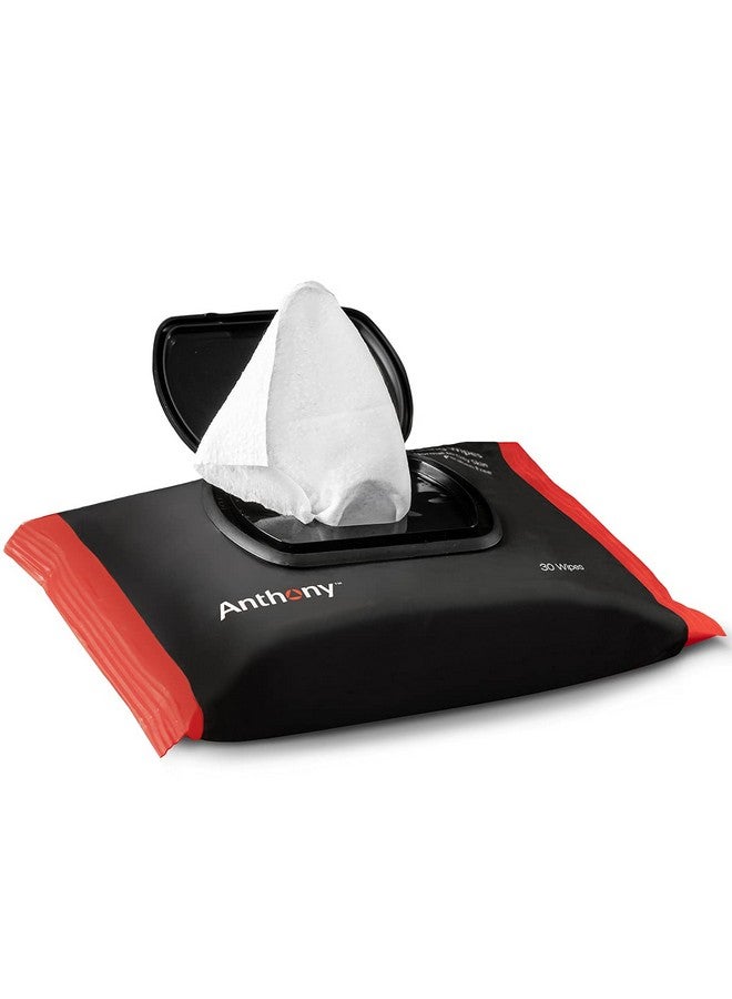 Anthony Glycolic Exfoliating & Resurfacing Wipes - Men’s Cleansing Face Cloths to Clean and Brighten Complexion - Gentle Pore Refining for Normal, Oily or Sensitive Skin - 30 Sheets per Bag - Image 1