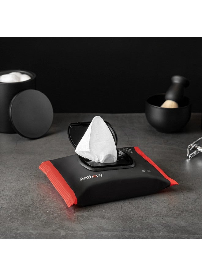 Anthony Glycolic Exfoliating & Resurfacing Wipes - Men’s Cleansing Face Cloths to Clean and Brighten Complexion - Gentle Pore Refining for Normal, Oily or Sensitive Skin - 30 Sheets per Bag - Image 2