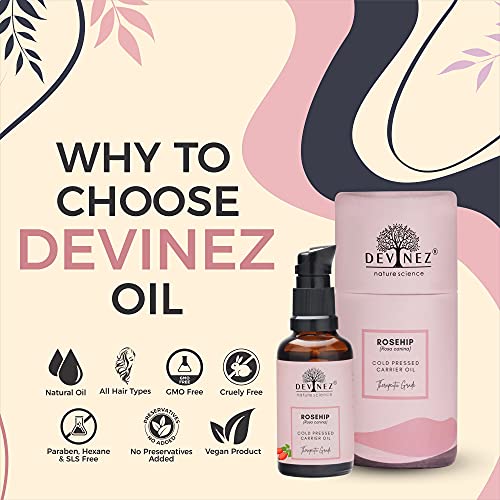 Devinez Rosehip Seed Cold-Pressed Oil, 30ml Pure - Image 3