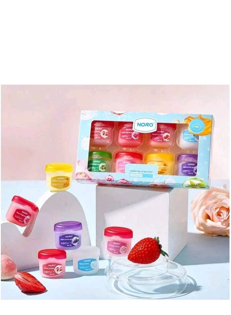 Noro 8pcs Lipstick Gift Set, 8 Kinds Of Fruit Flavored Lip Gloss, Lipstick, Colorless Lipstick, Party Supplies Gifts, Souvenir Gifts, Long-Term Moisturizing And Nourishing Lip Mask - Image 4
