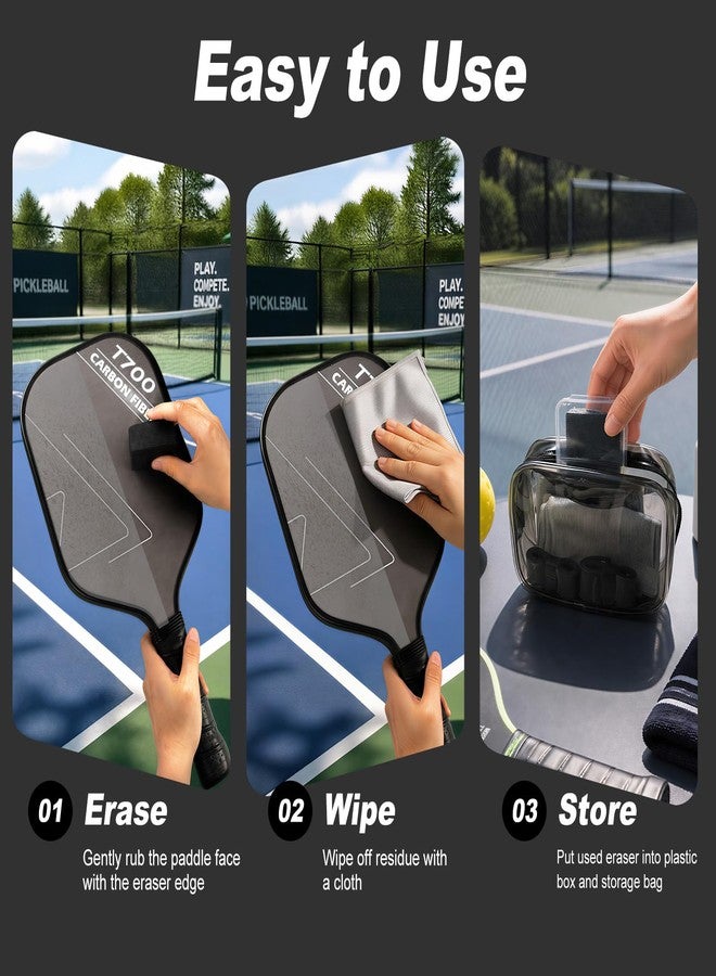 CJZMBSTY Pickleball Paddle Cleaner Eraser Set for Carbon Fiber - Image 5