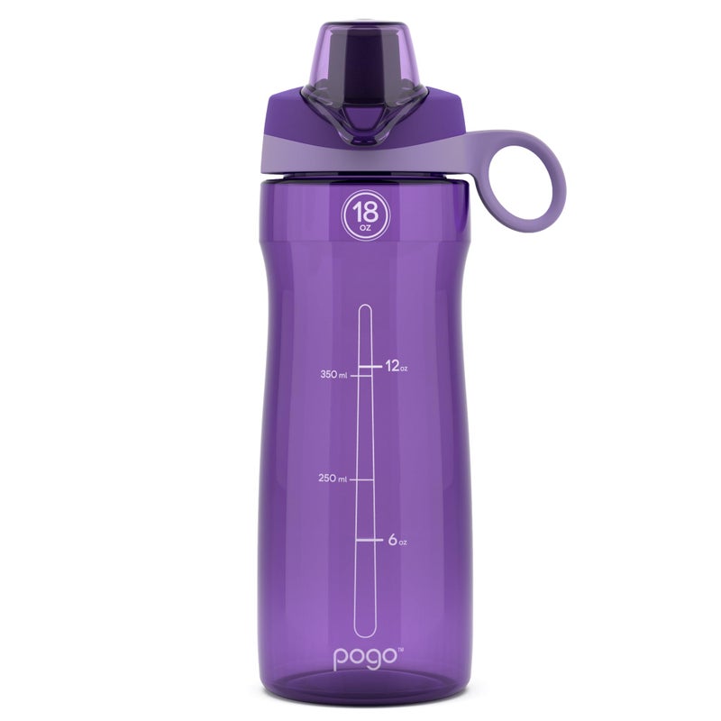 Pogo Bpa-Free Plastic Water Bottle With Chug Lid  18 Oz  Purple - Image 1