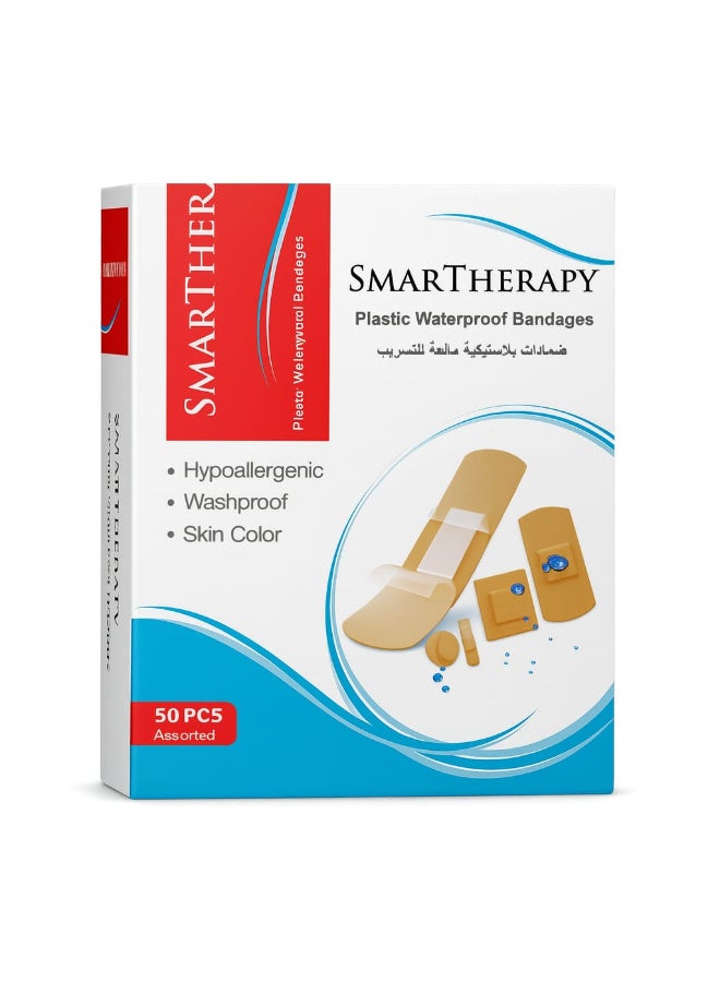 Smart Therapy Smartherapy Plastic Waterproof Bandages 50 Pcs