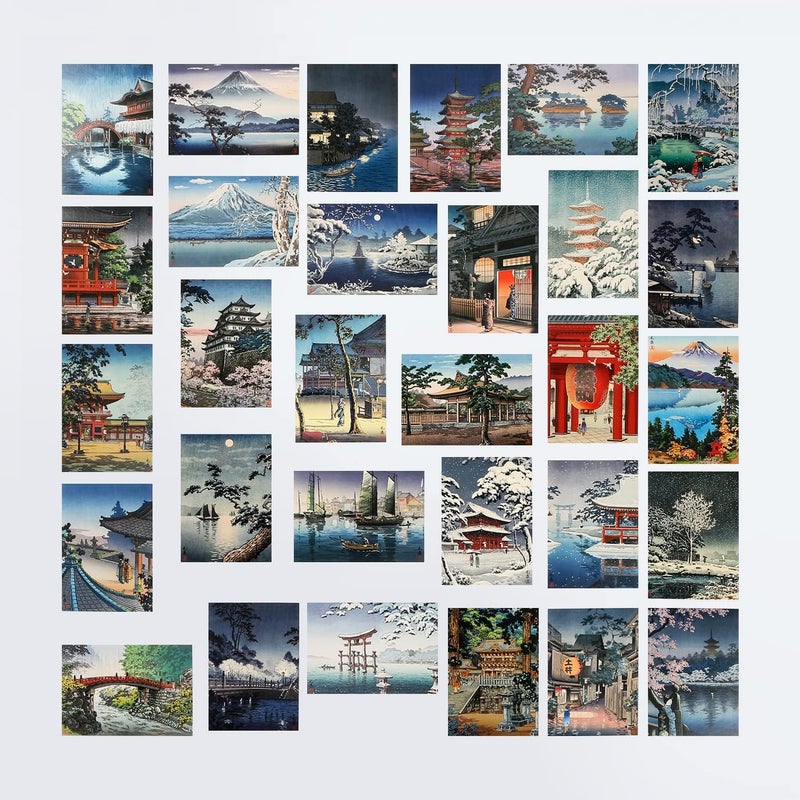 EDENMS Tsuchiya Koitsu Art Postcards, Famous Painting Japanese Artwork Post Cards Bulk Pack(30 Pack), Aesthetic wall art prints decor, Postcards Poster for School Students Teacher Thank You Note Cards - Image 1